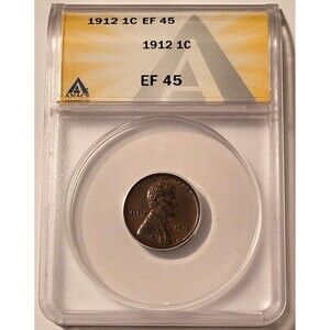 1912 Lincoln Wheat Cent XF45 ANACS